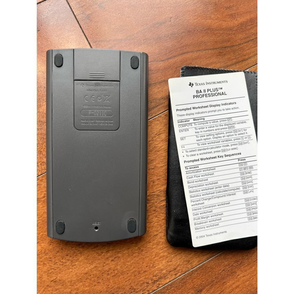 TEXAS INSTRUMENTS BA II PLUS PROFESSIONAL CALCULATOR